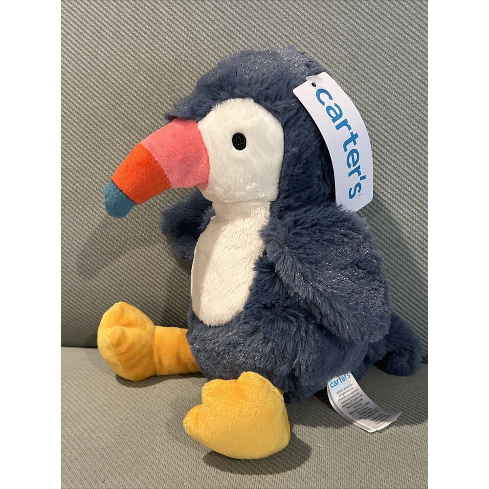 Carters Plush Toucan Bird 10” Baby Toy Lovey Soft Cuddly Blue Stuffed Animal New